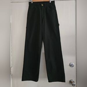 Lee Men's Carpenter Black Denim Wide Leg Jeans Size XS